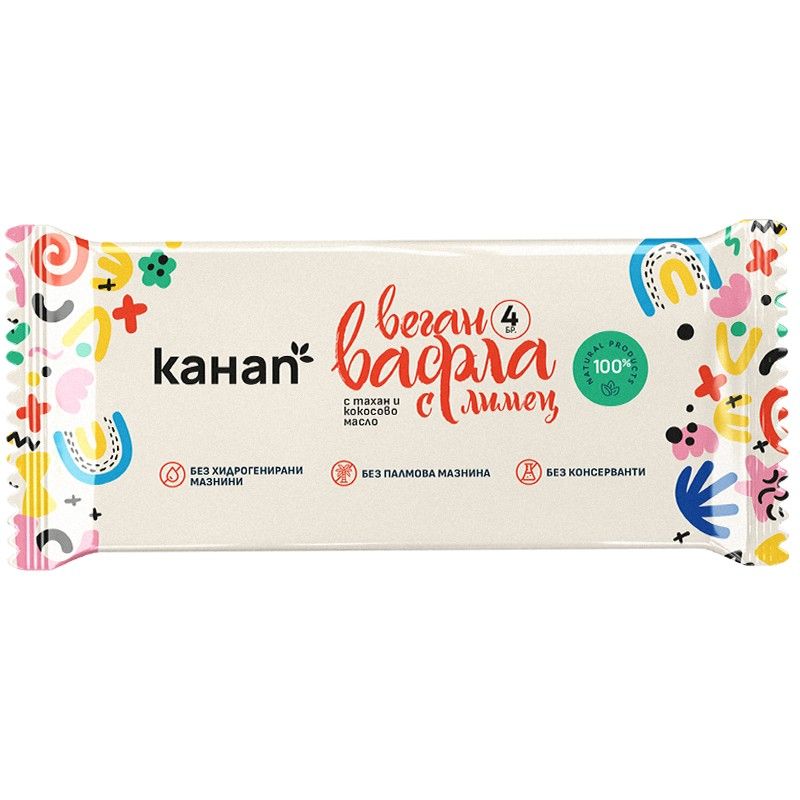 Веган Вафли с Лимец Канап 160 г (4 х 40 г)