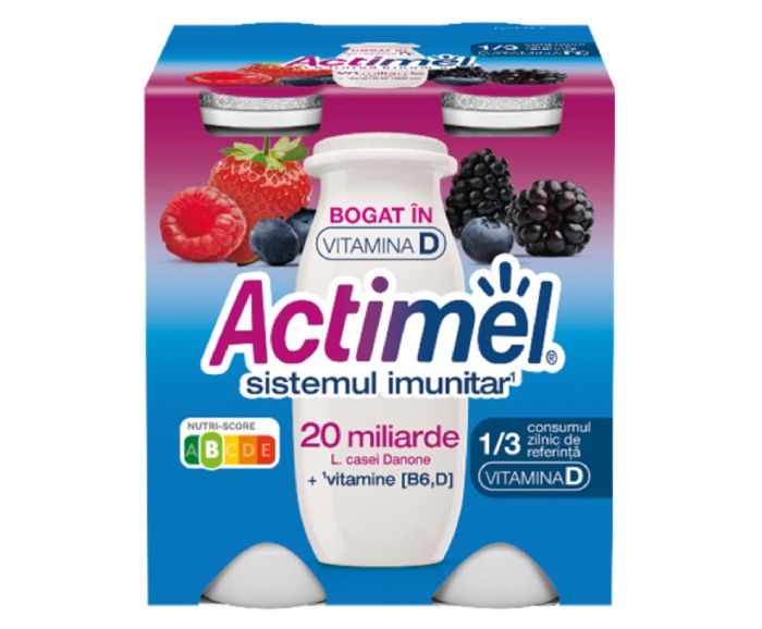 Млечнокисела Напитка Actimel Горски Плод 4 бр х 100 г